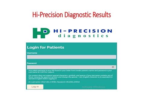 hi-precision online result login|Hi Precision Diagnostics.